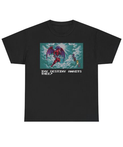 Retro RPG Game Shirt, "Thy Destiny Awaits Thee!" Final Boss Battle Tee