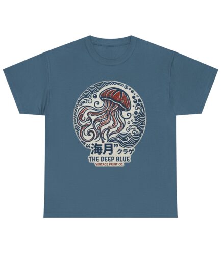 Vintage Japanese Jellyfish Art Unisex Comfort Colors Tee